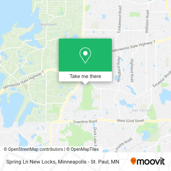Spring Ln New Locks map