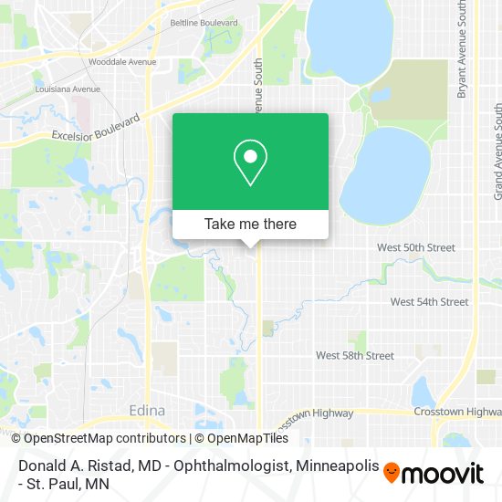 Donald A. Ristad, MD - Ophthalmologist map