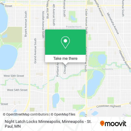 Mapa de Night Latch Locks Minneapolis
