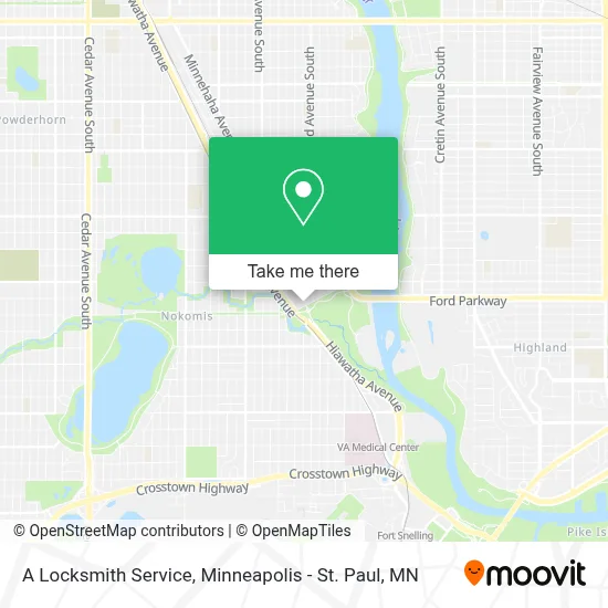 A Locksmith Service map