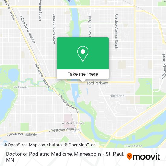Mapa de Doctor of Podiatric Medicine