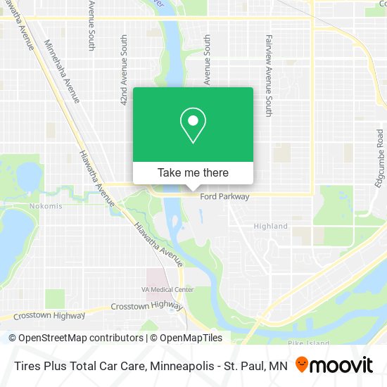 Mapa de Tires Plus Total Car Care