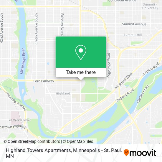 Mapa de Highland Towers Apartments