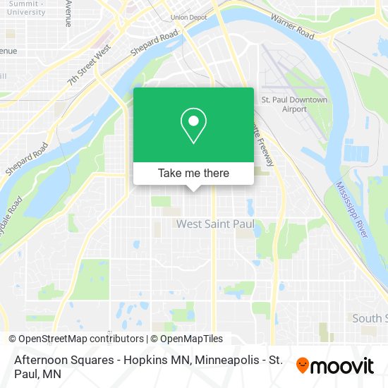 Afternoon Squares - Hopkins MN map