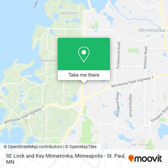 SE Lock and Key Minnetonka map
