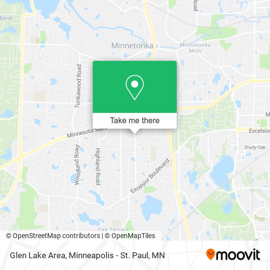 Glen Lake Area map