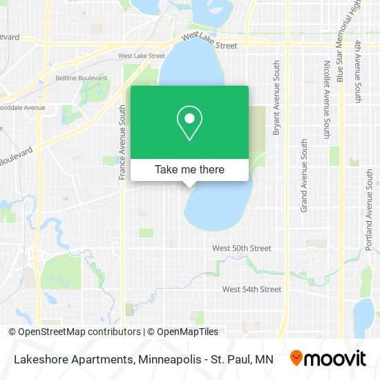 Mapa de Lakeshore Apartments