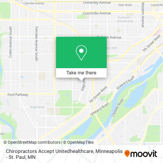 Chiropractors Accept Unitedhealthcare map