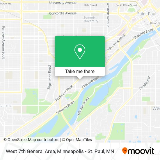 Mapa de West 7th General Area