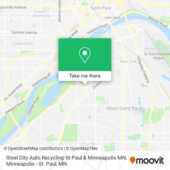 Steel City Auto Recycling-St Paul & Minneapolis MN map