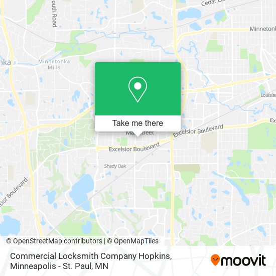 Mapa de Commercial Locksmith Company Hopkins