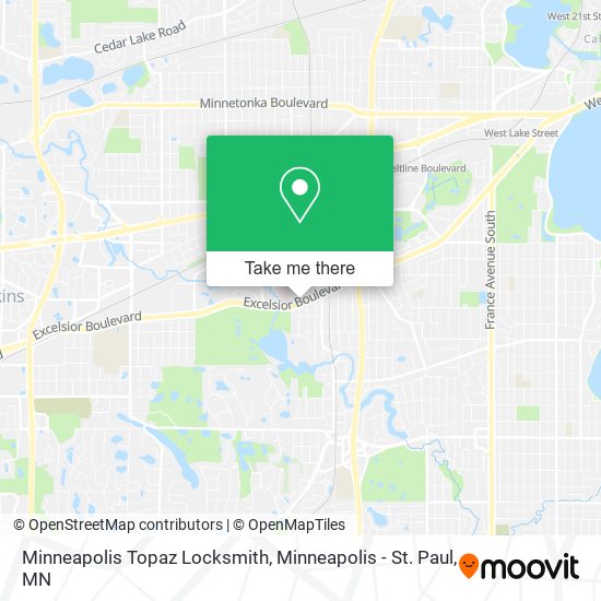 Minneapolis Topaz Locksmith map
