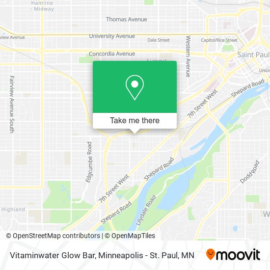 Vitaminwater Glow Bar map