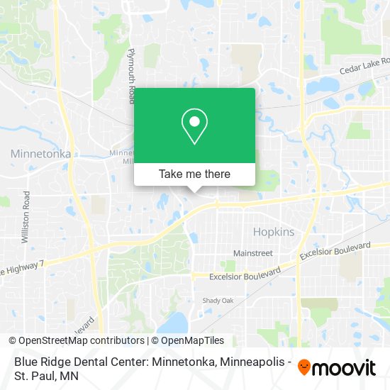 Blue Ridge Dental Center: Minnetonka map