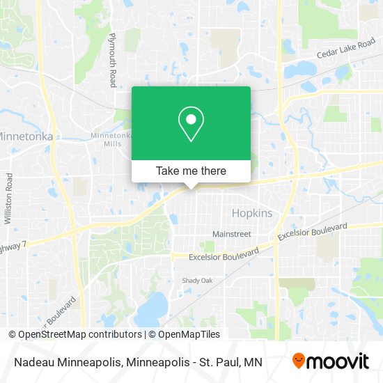 Nadeau Minneapolis map