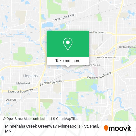 Minnehaha Creek Greenway map