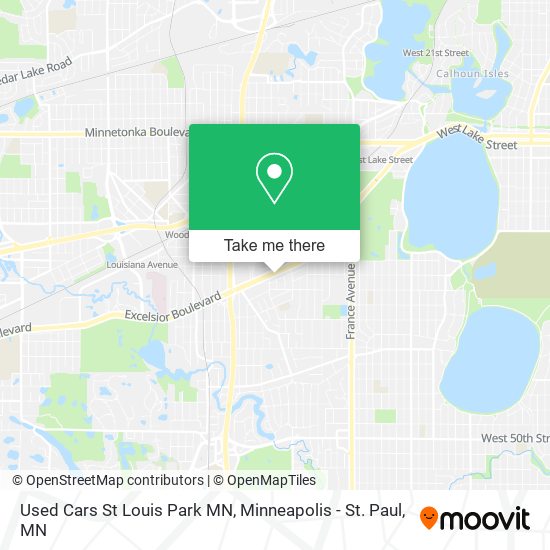 Used Cars St Louis Park MN map