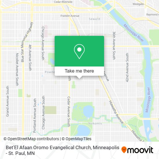 Bet'El Afaan Oromo Evangelical Church map