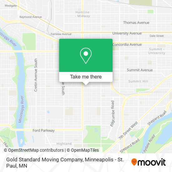 Mapa de Gold Standard Moving Company