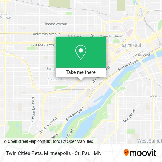 Twin Cities Pets map