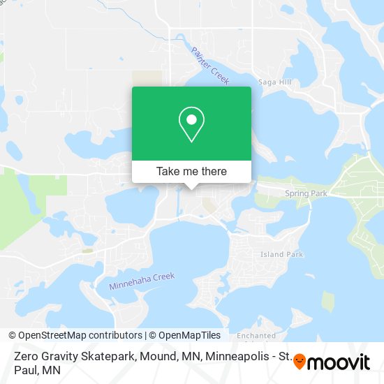 Mapa de Zero Gravity Skatepark, Mound, MN