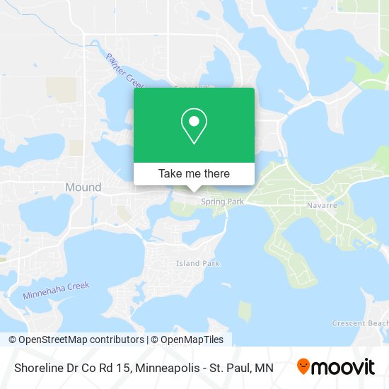 Shoreline Dr Co Rd 15 map
