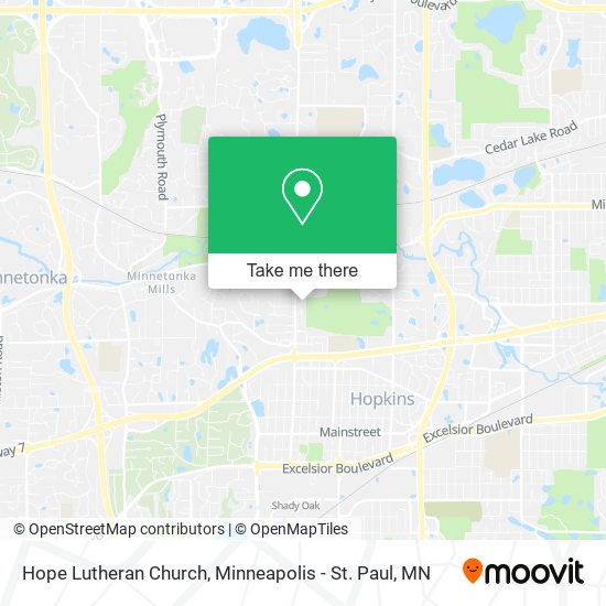 Mapa de Hope Lutheran Church