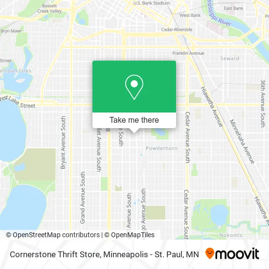 Cornerstone Thrift Store map