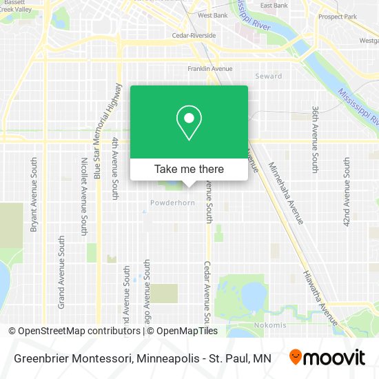 Greenbrier Montessori map