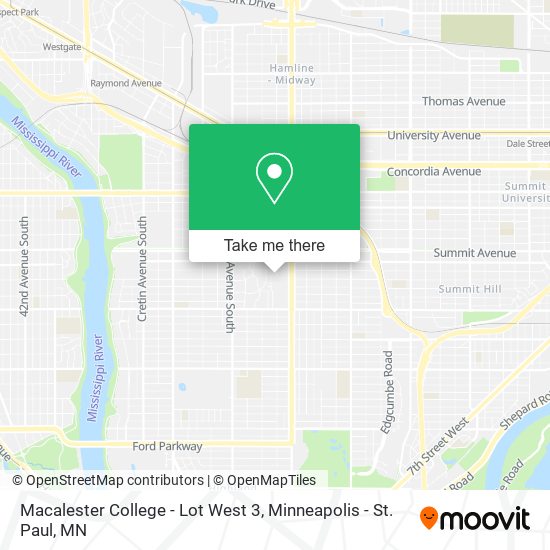 Mapa de Macalester College - Lot West 3