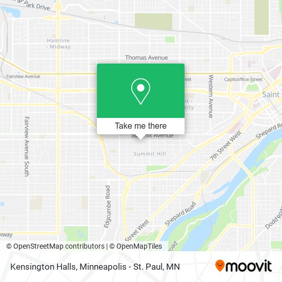 Kensington Halls map