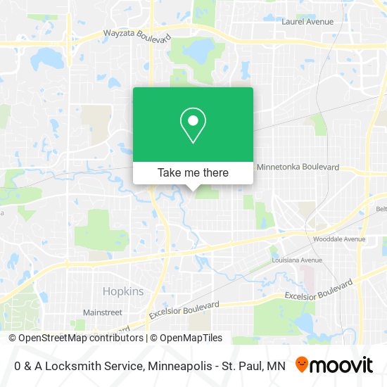 0 & A Locksmith Service map