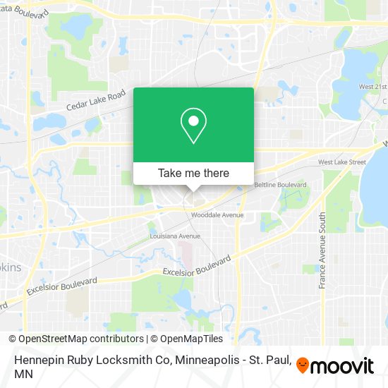 Hennepin Ruby Locksmith Co map
