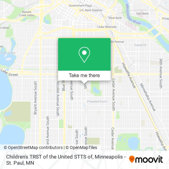 Children's TRST of the United STTS of map