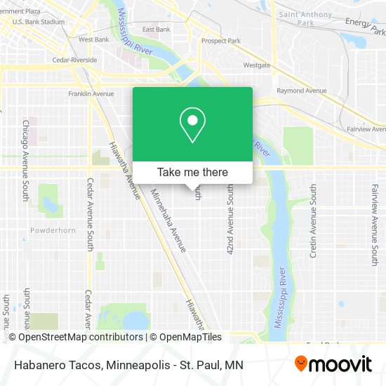 Mapa de Habanero Tacos