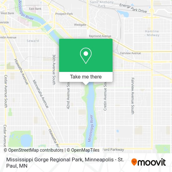 Mississippi Gorge Regional Park map