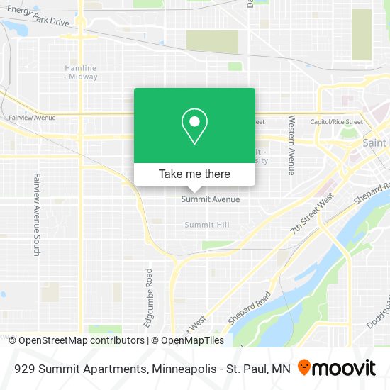 Mapa de 929 Summit Apartments