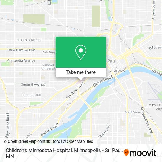 Children's Minnesota Hospital map