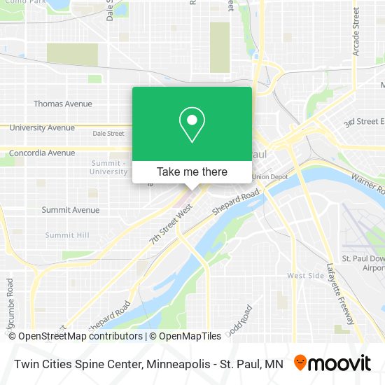 Twin Cities Spine Center map