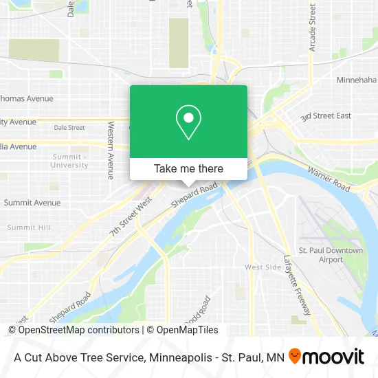 A Cut Above Tree Service map