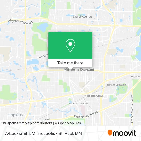 A-Locksmith map