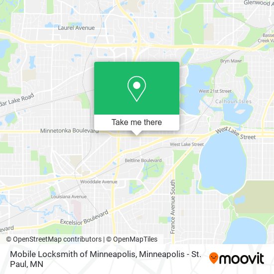 Mobile Locksmith of Minneapolis map