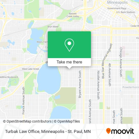 Mapa de Turbak Law Office