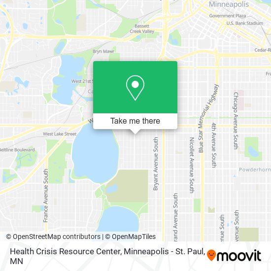 Health Crisis Resource Center map