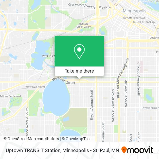 Uptown TRANSIT Station map