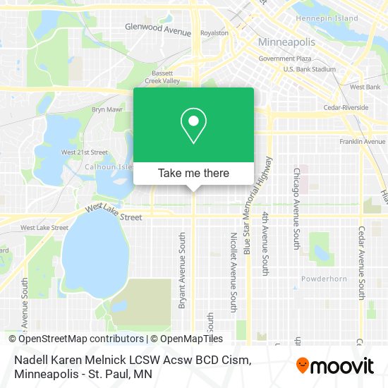 Nadell Karen Melnick LCSW Acsw BCD Cism map
