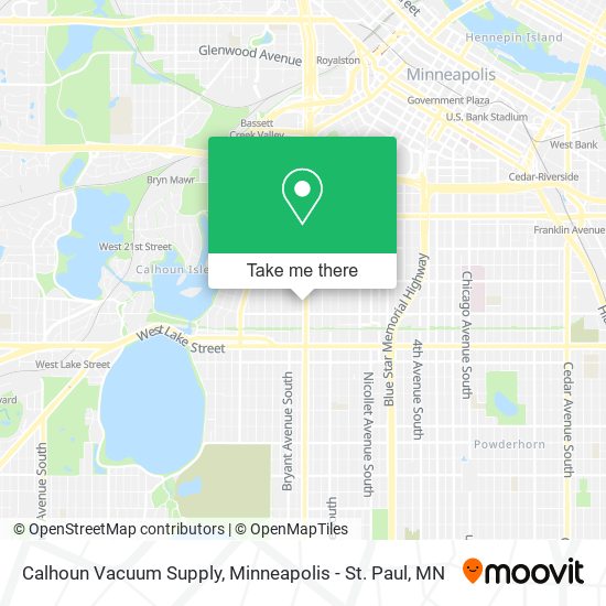 Mapa de Calhoun Vacuum Supply