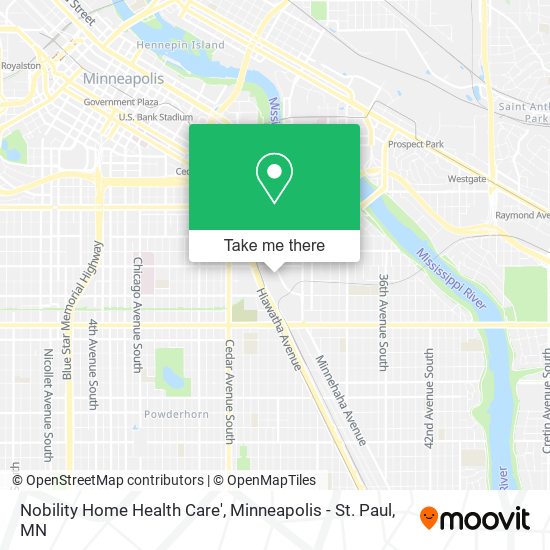 Nobility Home Health Care' map