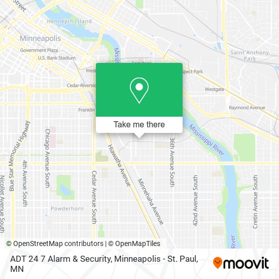 ADT 24 7 Alarm & Security map