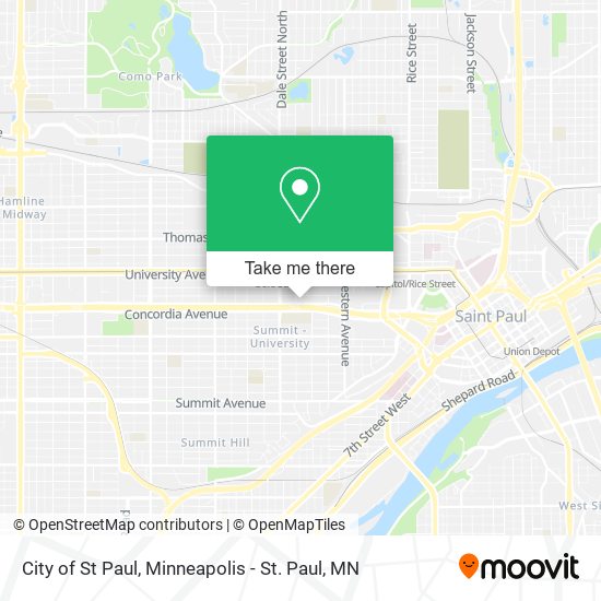 City of St Paul map